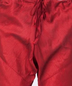 JBN Creation Buy 1 Get 1 Boys' Maroon Cotton Silk Kurta, Waistcoat And Breedges Set