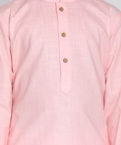 Vastramay Boys Pink And White Kurta Pyjama Set 14 Vastramay Boys Pink And White Kurta Pyjama Set