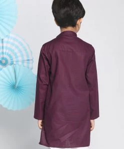 Vastramay Boys Purple Kurta