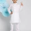 Vastramay Boys' White Kurta Pyjama Set 1 Vastramay Boys' White Kurta Pyjama Set