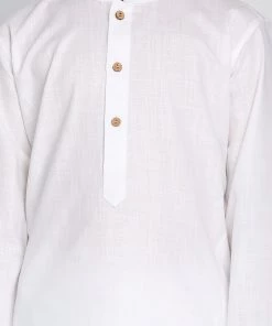 Vastramay Boys White Kurta Pyjama Set With Prayer Cap 12 Vastramay Boys White Kurta Pyjama Set With Prayer Cap