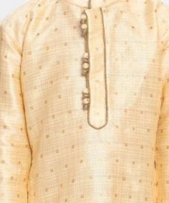 JBN Creation Boys' Gold Cotton Silk Blend Kurta And Dhoti Pant Set 11 JBN Creation Boys' Gold Cotton Silk Blend Kurta And Dhoti Pant Set