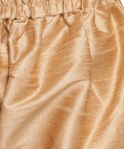 Vastramay Silk Blend Beige And Rose Gold Woven Sibling Set Siblings