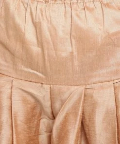 Vastramay Silk Blend Maroon Color Woven Sibling Set