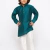 JBN Creation Buy 1 Get 1 Boys' Green Cotton Kurta And Pyjama Set