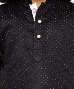 JBN Creation Boys' Black Cotton Kurta And Pyjama Set