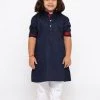 JBN Creation Buy 1 Get 1 Boys' Blue Cotton Kurta And Pyjama Set