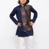 JBN Creation Buy 1 Get 1 Boys' Blue Cotton Kurta And Pyjama Set