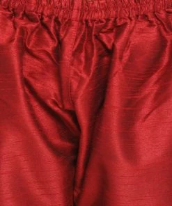 JBN Creation Boys' Gold Silk Blend Kurta And Pyjama Set