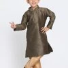 JBN Creation Boys' Black Cotton Silk Blend Kurta And Pyjama Set 1 JBN Creation Boys' Black Cotton Silk Blend Kurta And Pyjama Set