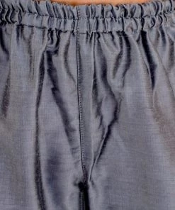 JBN Creation VASTRAMAY Boys Grey Layered Asymmetric Kurta With Pyjamas 10 JBN Creation VASTRAMAY Boys Grey Layered Asymmetric Kurta With Pyjamas