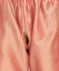 Vastramay Boys Pink Printed Angrakha Kurta With Pyjamas 14 Vastramay Boys Pink Printed Angrakha Kurta With Pyjamas