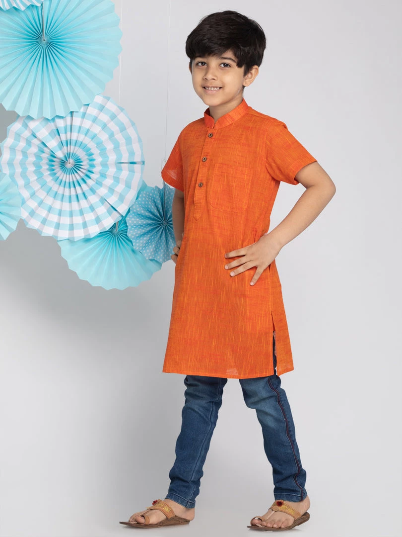 Vastramay Orange Melange Baap Beta Kurta Set Kurta Pyjama 8 Vastramay Orange Melange Baap Beta Kurta Set Kurta Pyjama