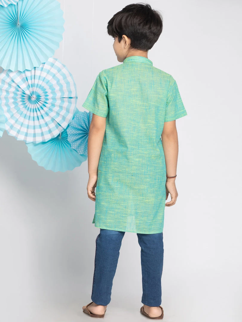 Vastramay Green Melange Baap Beta Kurta Set Kurta Pyjama 10 Vastramay Green Melange Baap Beta Kurta Set Kurta Pyjama