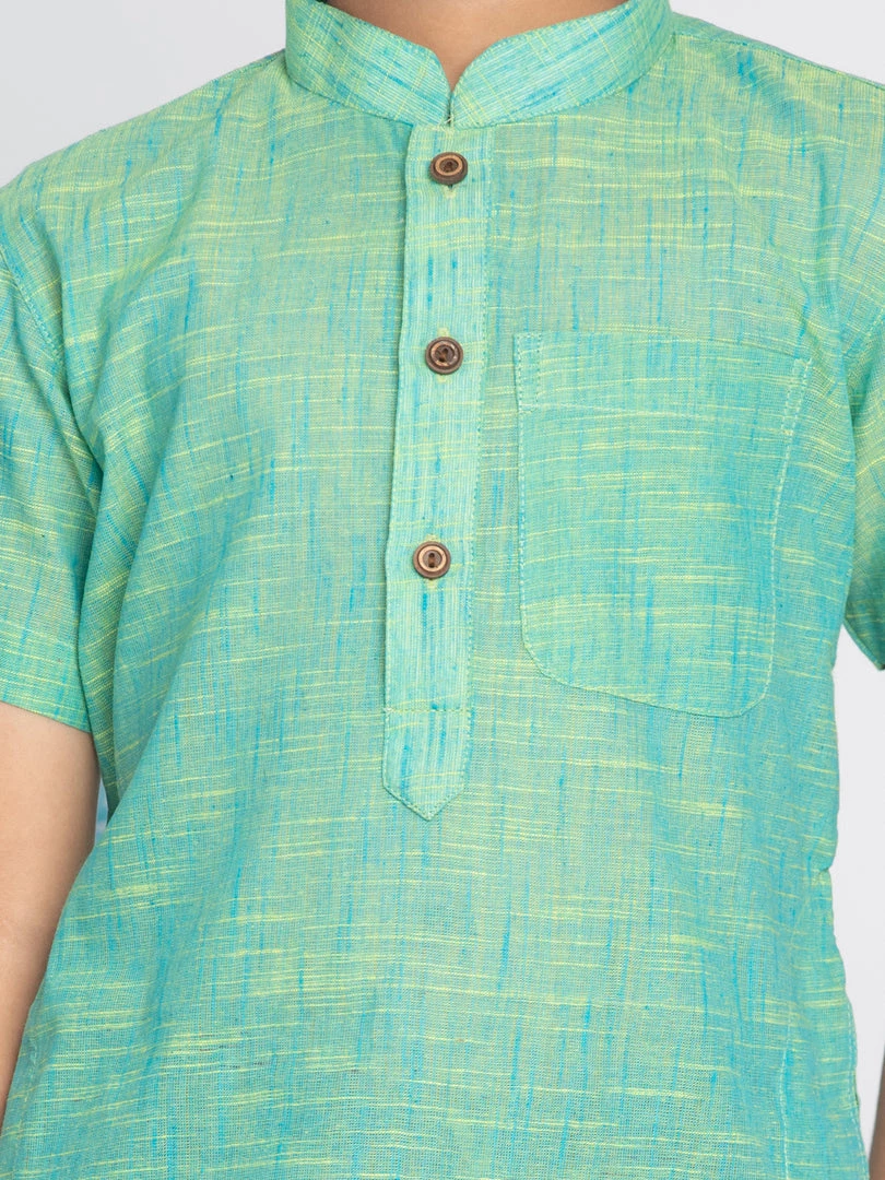 Vastramay Green Melange Baap Beta Kurta Set Kurta Pyjama 11 Vastramay Green Melange Baap Beta Kurta Set Kurta Pyjama