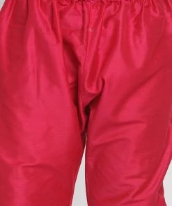 Vastramay Rose Pink Cotton Linen Floral Printed Siblings Set