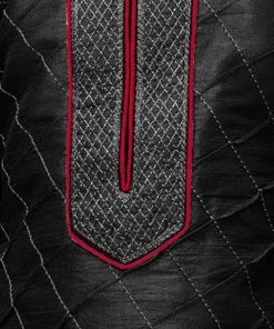 JBN Creation Boys' Black Cotton Silk Kurta And Pyjama Set