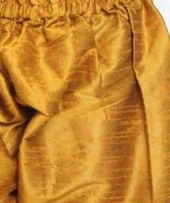 JBN Creation Boys' Yellow Cotton Silk Blend Kurta And Pyjama Set