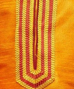 JBN Creation Boys' Yellow Cotton Silk Kurta And Pyjama Set