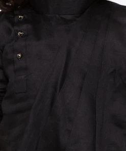 JBN Creation Buy 1 Get 1 Vastramay Black Solid Kurta With Pyjamas