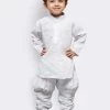 JBN Creation Buy 1 Get 1 Boys' White Linen Kurta And Pyjama Set