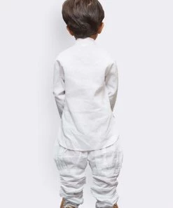 JBN Creation Buy 1 Get 1 Boys' White Linen Kurta And Pyjama Set 12 JBN Creation Buy 1 Get 1 Boys' White Linen Kurta And Pyjama Set