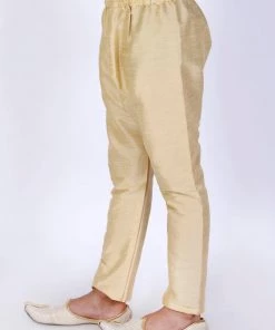 VASTRAMAY Boys Gold-Toned Solid Pyjama
