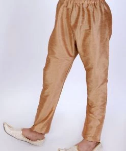VASTRAMAY Boys Rose Gold-Coloured Solid Relax-Fit Pyjamas