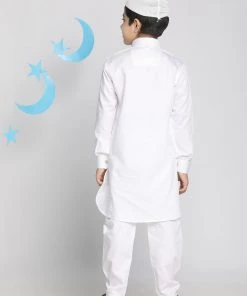 Vastramay Boys' White Pathani Suit Set