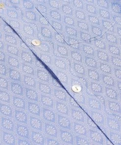 VASTRAMAY Boys' Lavender Jacquard Ethnic Shirt