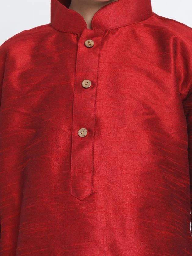 JBN Creation Boys' Maroon Cotton Silk Kurta And Dhoti Pant Set 5 JBN Creation Boys' Maroon Cotton Silk Kurta And Dhoti Pant Set