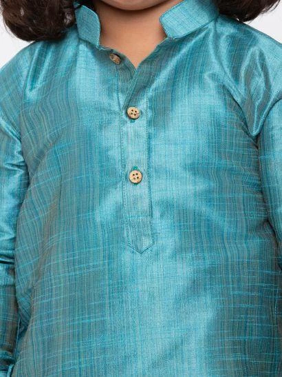 JBN Creation Boys' Blue Cotton Silk Kurta And Dhoti Pant Set 5 JBN Creation Boys' Blue Cotton Silk Kurta And Dhoti Pant Set