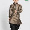 JBN Creation Boys' Black Cotton Silk Blend Kurta And Dhoti Pant Set 1 JBN Creation Boys' Black Cotton Silk Blend Kurta And Dhoti Pant Set