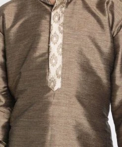 JBN Creation Boys' Bronze Cotton Silk Blend Kurta And Dhoti Pant Set 11 JBN Creation Boys' Bronze Cotton Silk Blend Kurta And Dhoti Pant Set