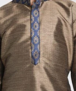 JBN Creation Boys' Bronze Cotton Silk Blend Kurta And Dhoti Pant Set 11 JBN Creation Boys' Bronze Cotton Silk Blend Kurta And Dhoti Pant Set