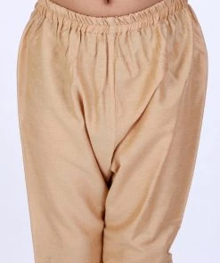 VASTRAMAY Boys Rose Gold-Coloured Solid Relax-Fit Pyjamas