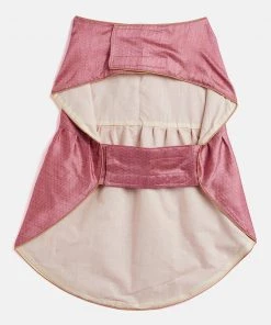 Vastramay Dogs' Pink Woven Silk Blend Dress Ethnic Wear For Pets