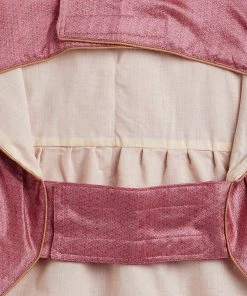 Vastramay Dogs' Pink Woven Silk Blend Dress Ethnic Wear For Pets