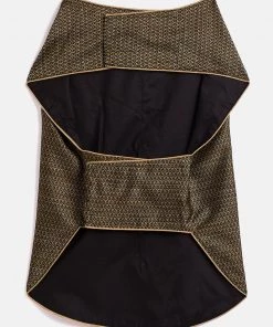 Vastramay Dogs' Black Woven Silk Blend Ethnic Jacket