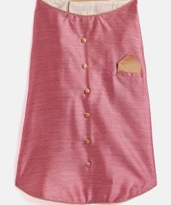 Vastramay Dogs' Pink Woven Silk Blend Ethnic Jacket Ethnic Wear For Pets