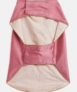 Vastramay Dogs' Pink Woven Silk Blend Ethnic Jacket Ethnic Wear For Pets