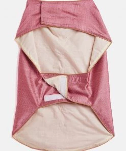 Vastramay Dogs' Pink Woven Silk Blend Ethnic Jacket Ethnic Wear For Pets