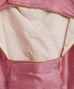 Vastramay Dogs' Pink Woven Silk Blend Ethnic Jacket Ethnic Wear For Pets