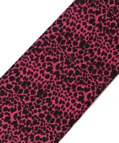 Vastramay Cheetah Print Pink Base Cotton Blend Running Fabric