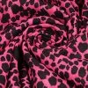 Vastramay Cheetah Print Pink Base Cotton Blend Running Fabric
