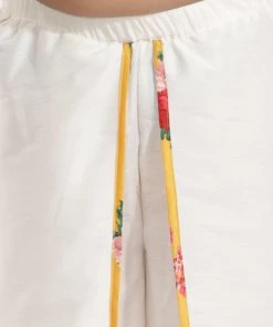 Vastramay Girls' Floral Printed Cotton Silk Kurta And Tulip Pants 16 Vastramay Girls' Floral Printed Cotton Silk Kurta And Tulip Pants