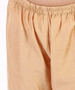 Vastramay Girls' Gold Zari Kurta And Rose Gold Sharara Set 13 Vastramay Girls' Gold Zari Kurta And Rose Gold Sharara Set