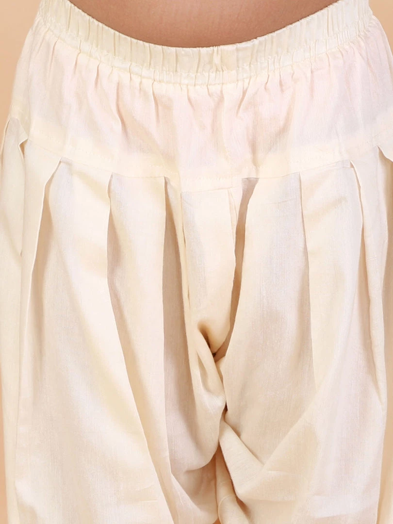 Vastramay Girls' Pink Color Printed Kurta & Cream Patiala Set 7 Vastramay Girls' Pink Color Printed Kurta & Cream Patiala Set