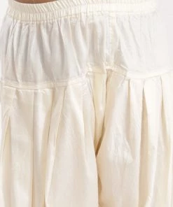 Vastramay Girls' Mustard And Cream Linen Kurta And Patiala Set