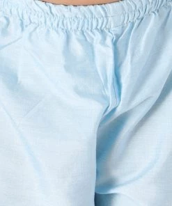 Vastramay Girls' Aqua Viscose Kurta And Straight Pant Set